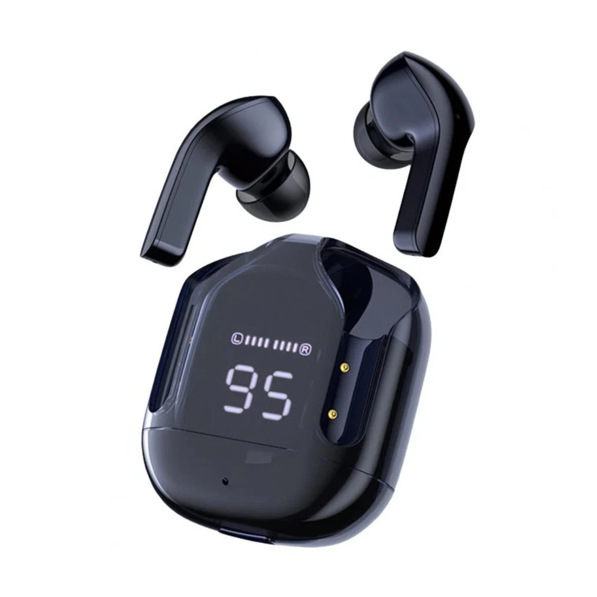 Wireless Earphones Bluetooth 5.3 Headphones LED Power Display Mini Crystal in-Ear Earbuds