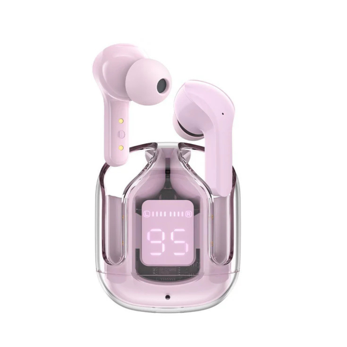 Wireless Earphones Bluetooth 5.3 Headphones LED Power Display Mini Crystal in-Ear Earbuds