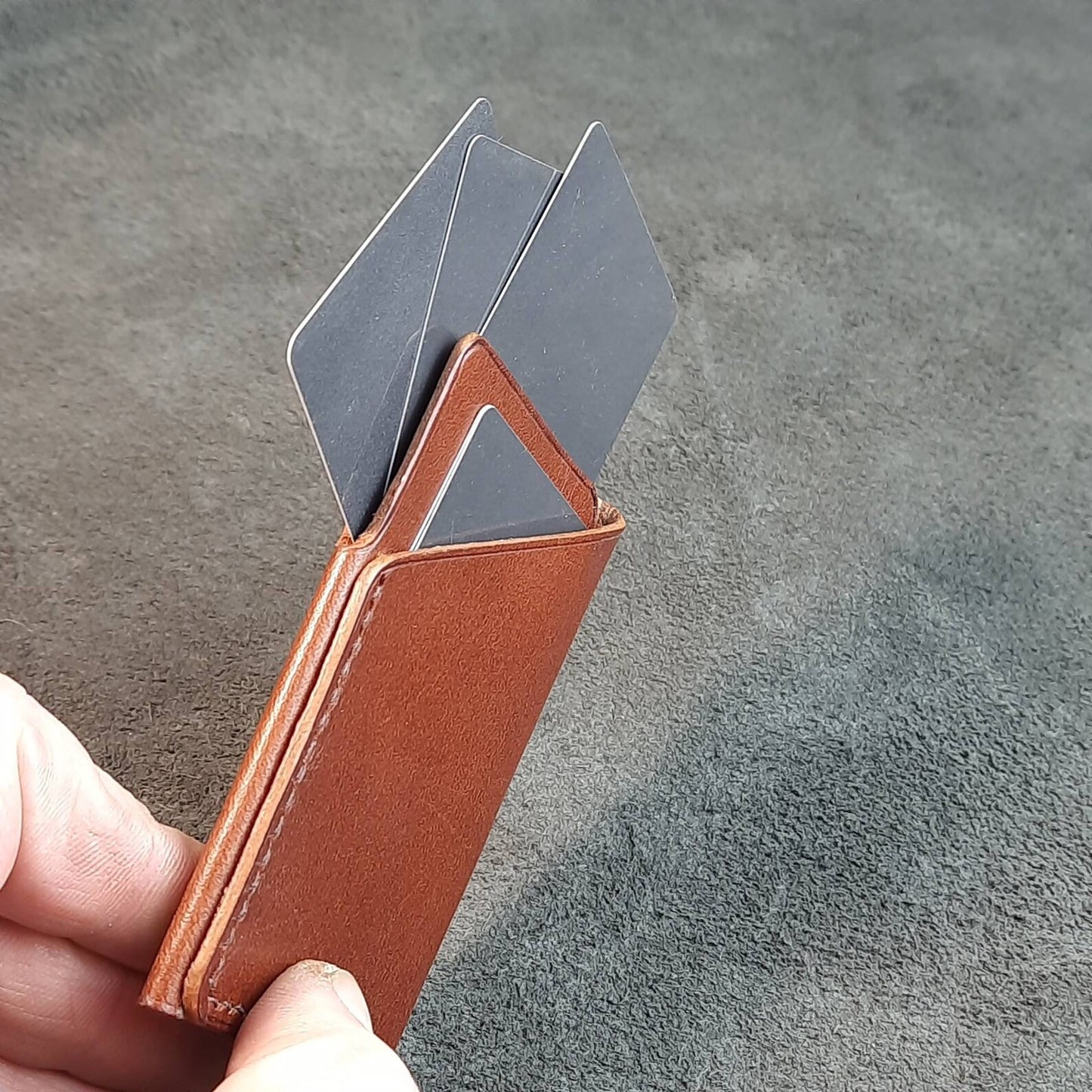 Leather Wallet Handmade, Minimalist leather wallet, slim wallet, card wallet